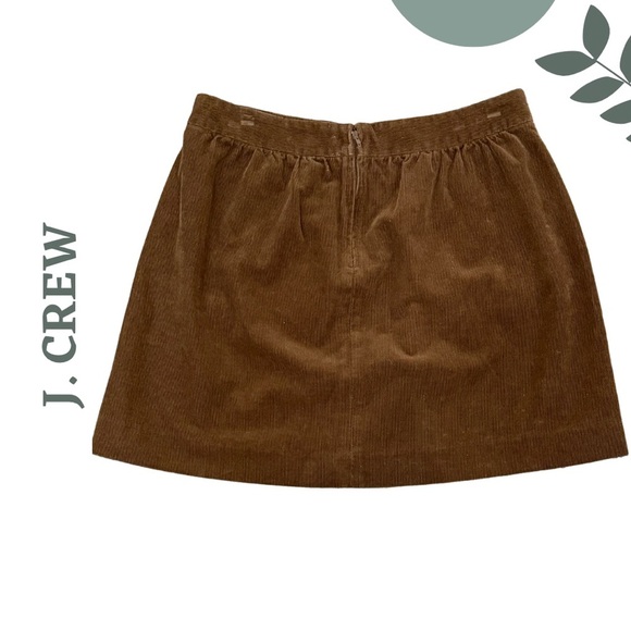 J.CREW Brown Corduroy Mini Skirt w/ Pockets Back Zipper– Size 10 Classic & Cozy - Picture 2 of 4